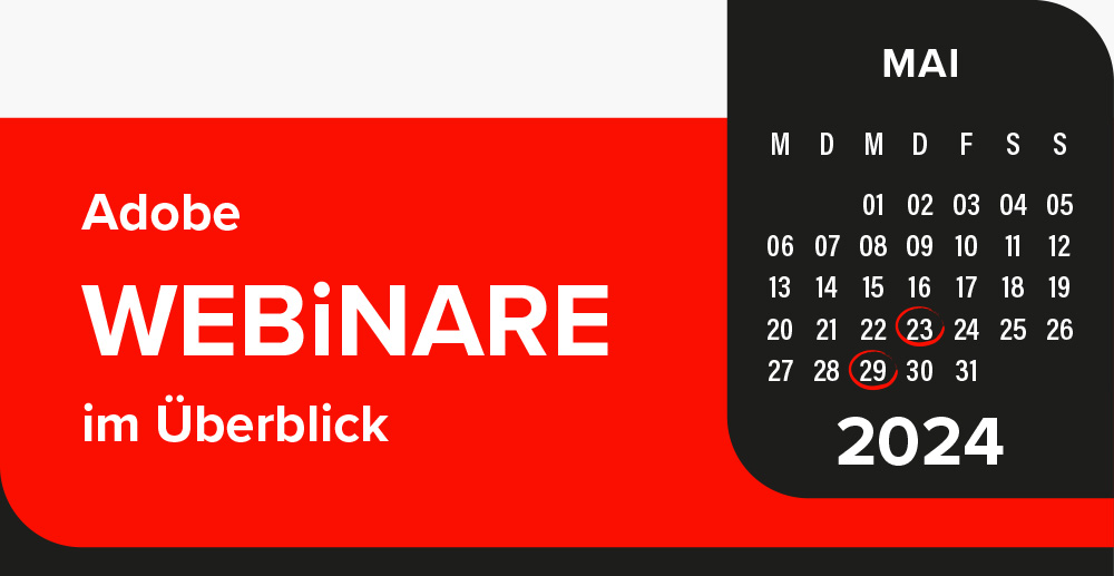 Adobe Webinare im Mai